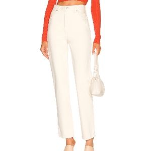 Levi's 70s High Slim Straight Jeans in White/Cream - Size 27